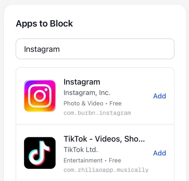 Select What to Block
